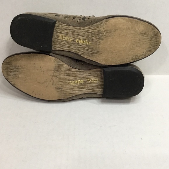 Libby Edelm Raina Suede Lace Up Studded Flats - Picture 10 of 11